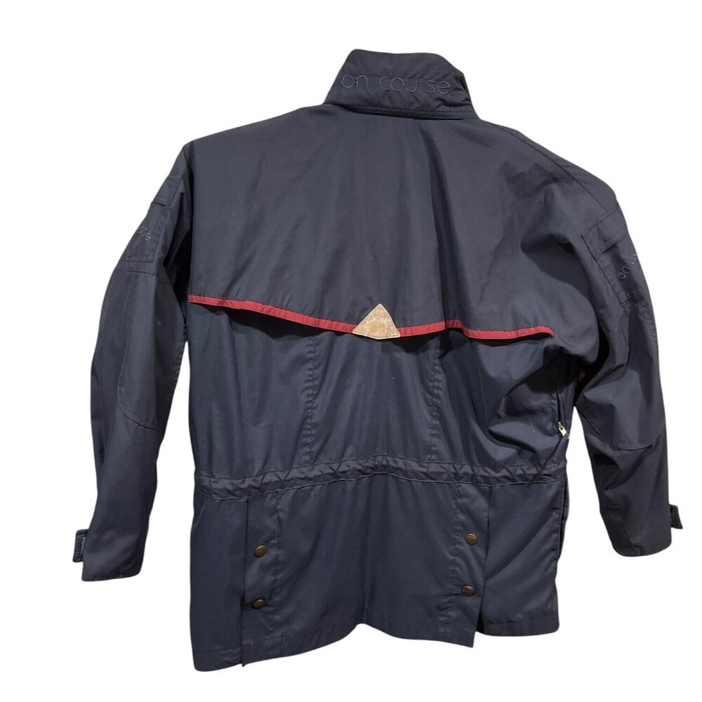 On Course Technical Riding Jacket Navy/Red Equestrian Outerwear Size Large DH28 - Picture 2 of 11